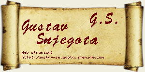 Gustav Šnjegota vizit kartica